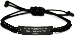 Epic Sea Glass Collecting Gifts, Sea Glass Collecting is not Just a Hobby, Best Black Rope Bracelet For Friends From Friends, Friendship, Friendship bracelet, Gift for friend