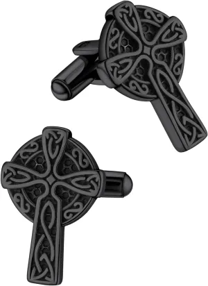 FaithHeart Mens Cufflinks, Norse Viking Tuxedo Shirt Cuff Links, Stainless Steel Cuff Links and Shirt Studs, Gift Box