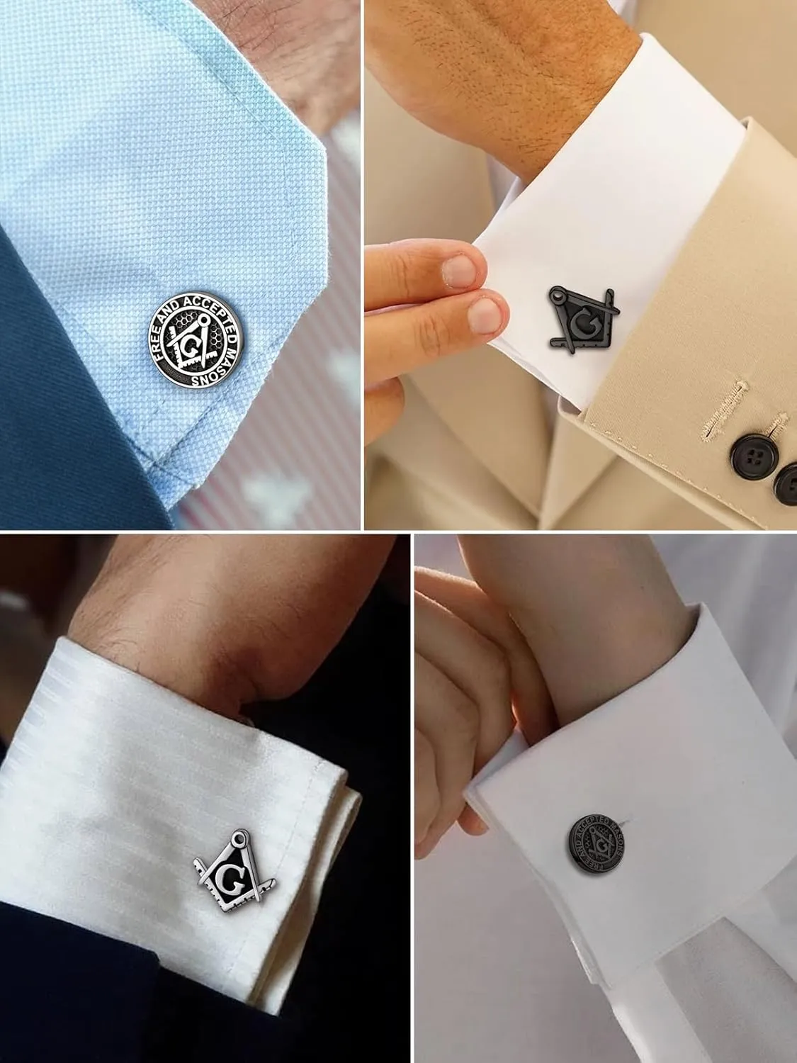 FaithHeart Mens Cufflinks, Norse Viking Tuxedo Shirt Cuff Links, Stainless Steel Cuff Links and Shirt Studs, Gift Box