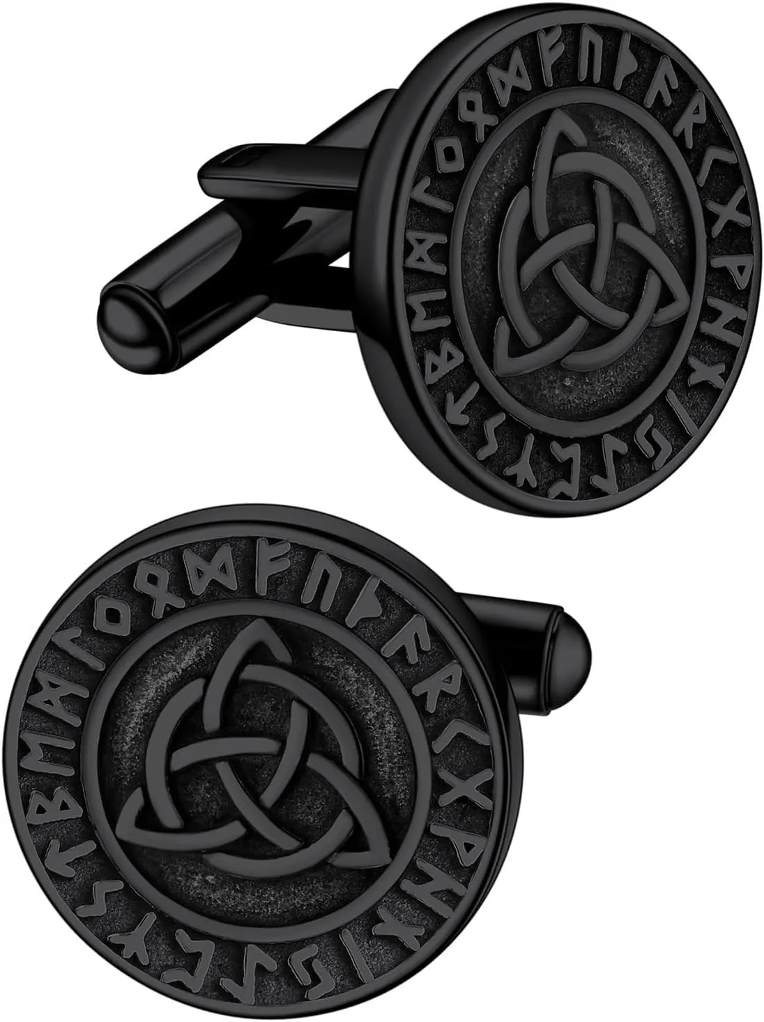 FaithHeart Mens Cufflinks, Norse Viking Tuxedo Shirt Cuff Links, Stainless Steel Cuff Links and Shirt Studs, Gift Box