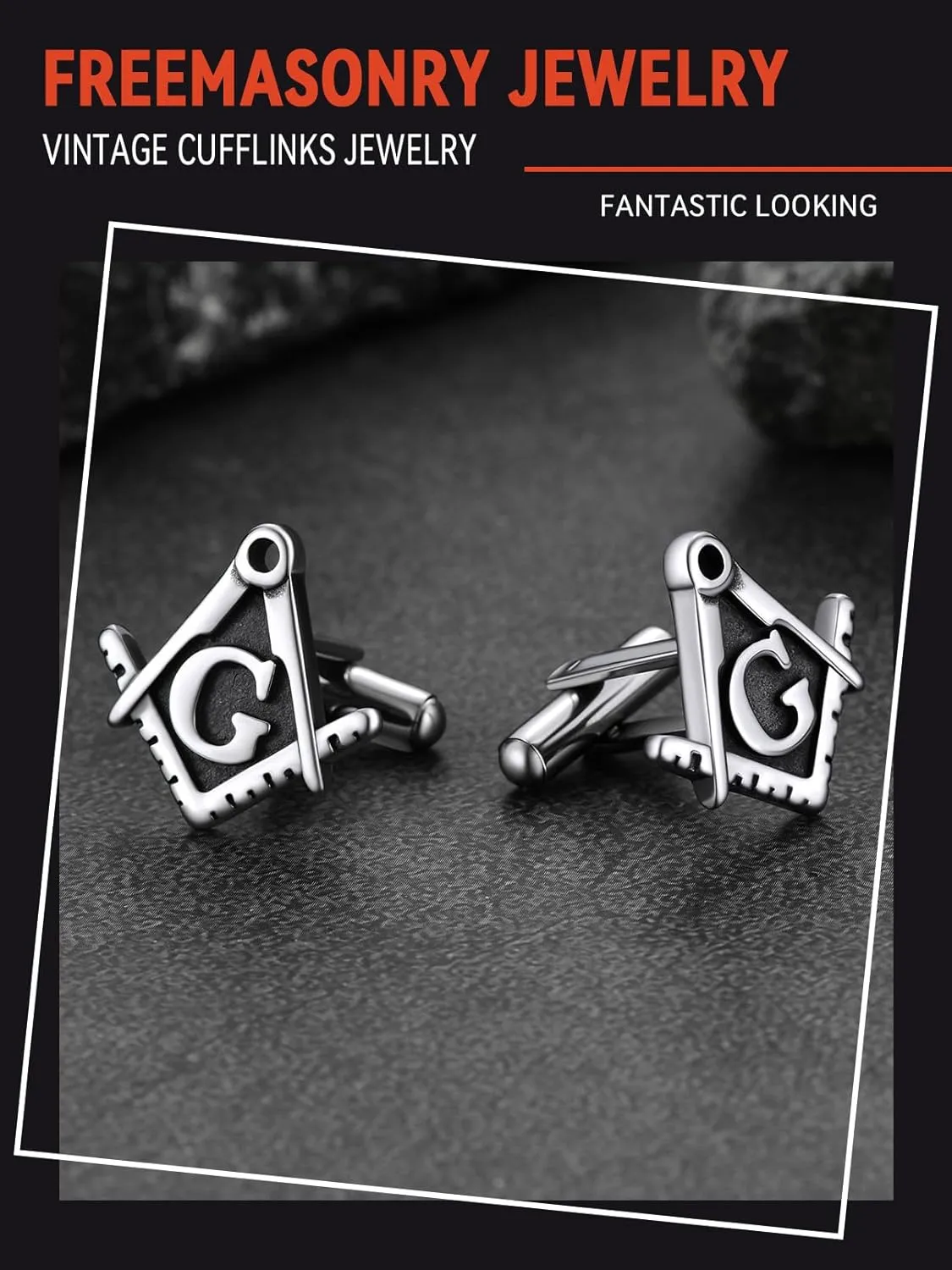 FaithHeart Mens Cufflinks, Norse Viking Tuxedo Shirt Cuff Links, Stainless Steel Cuff Links and Shirt Studs, Gift Box
