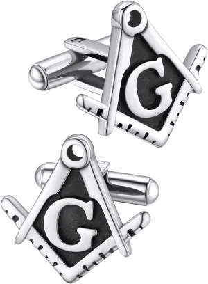 FaithHeart Mens Cufflinks, Norse Viking Tuxedo Shirt Cuff Links, Stainless Steel Cuff Links and Shirt Studs, Gift Box