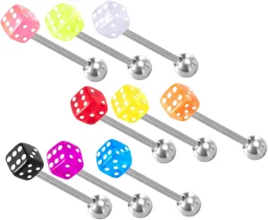 Fashion Modeling Tongue Nails Labret Piercing Jewelry Set Cute Tongue Rings