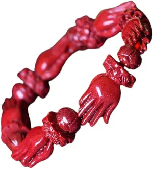 Feng Shui Bracelet Prosperity Bracelet Natural Stone Cinnabar Bracelet for Women Men Buddha Hand Charm Bracelet Prayer Beads Amulet for Protection Reiki Crystal Chakra Meditation