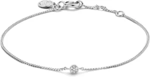 First Diamond Bracelet | Natural White Diamond 7 pc | Silver Rhodium | 925 Sterling Silver | 3.70 x 3.00 mm | Adjustable Sizes (15.5-16.5-17.5 cm)