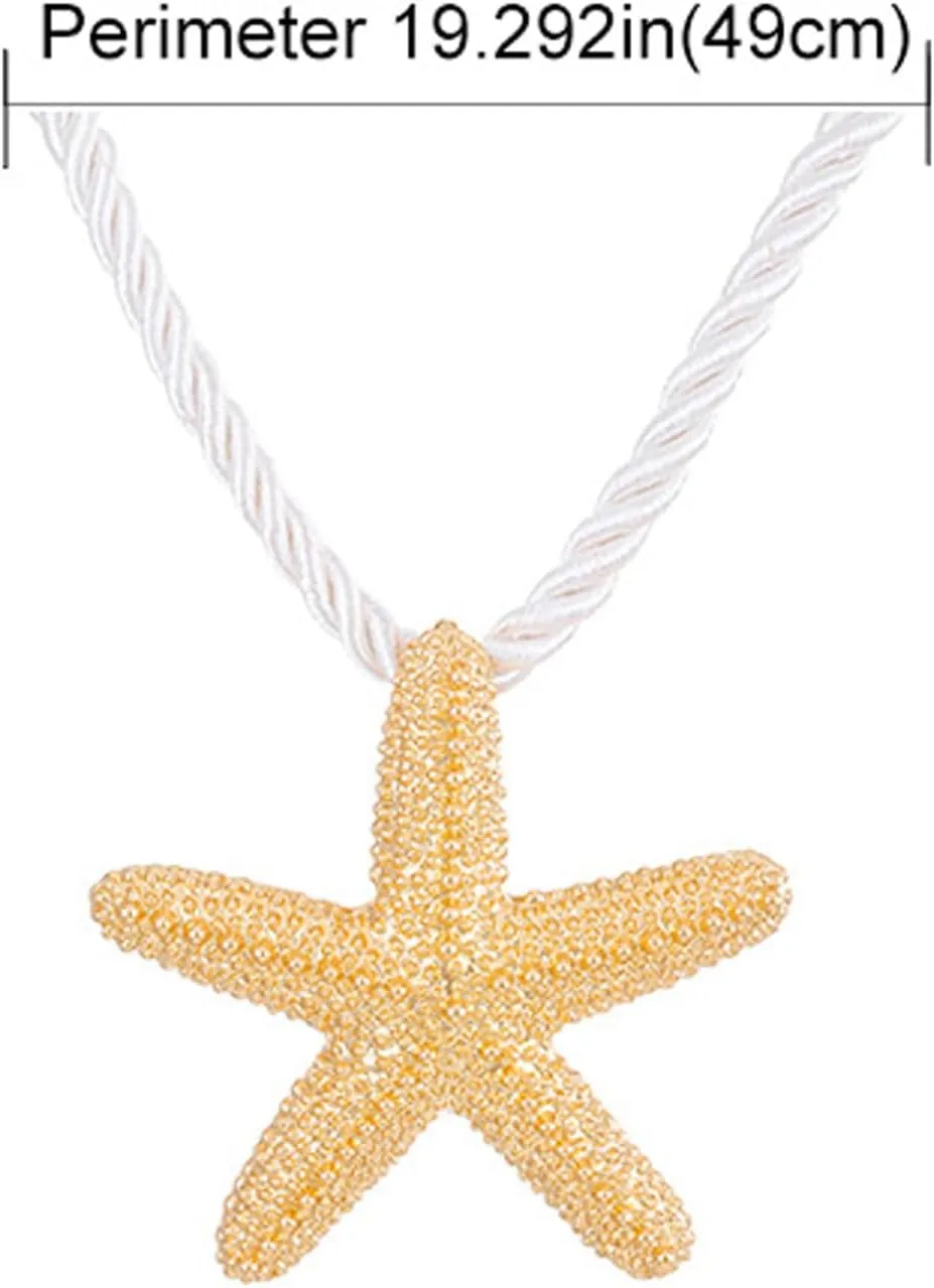 Frodete Starfish Necklace for Women Gold Shell Conch Starfish Necklaces Summer Beach Jewelry Outfits Accessories