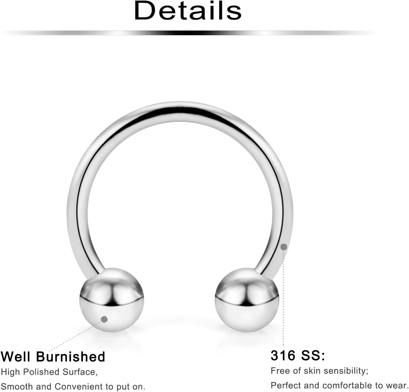 Ftovosyo 48PCS 16G-14G Nipplerings Piercing Women Surgical Steel Glow in The Dark Nipple Rings Hoop Horseshoe Barbell Piercing Jewelry