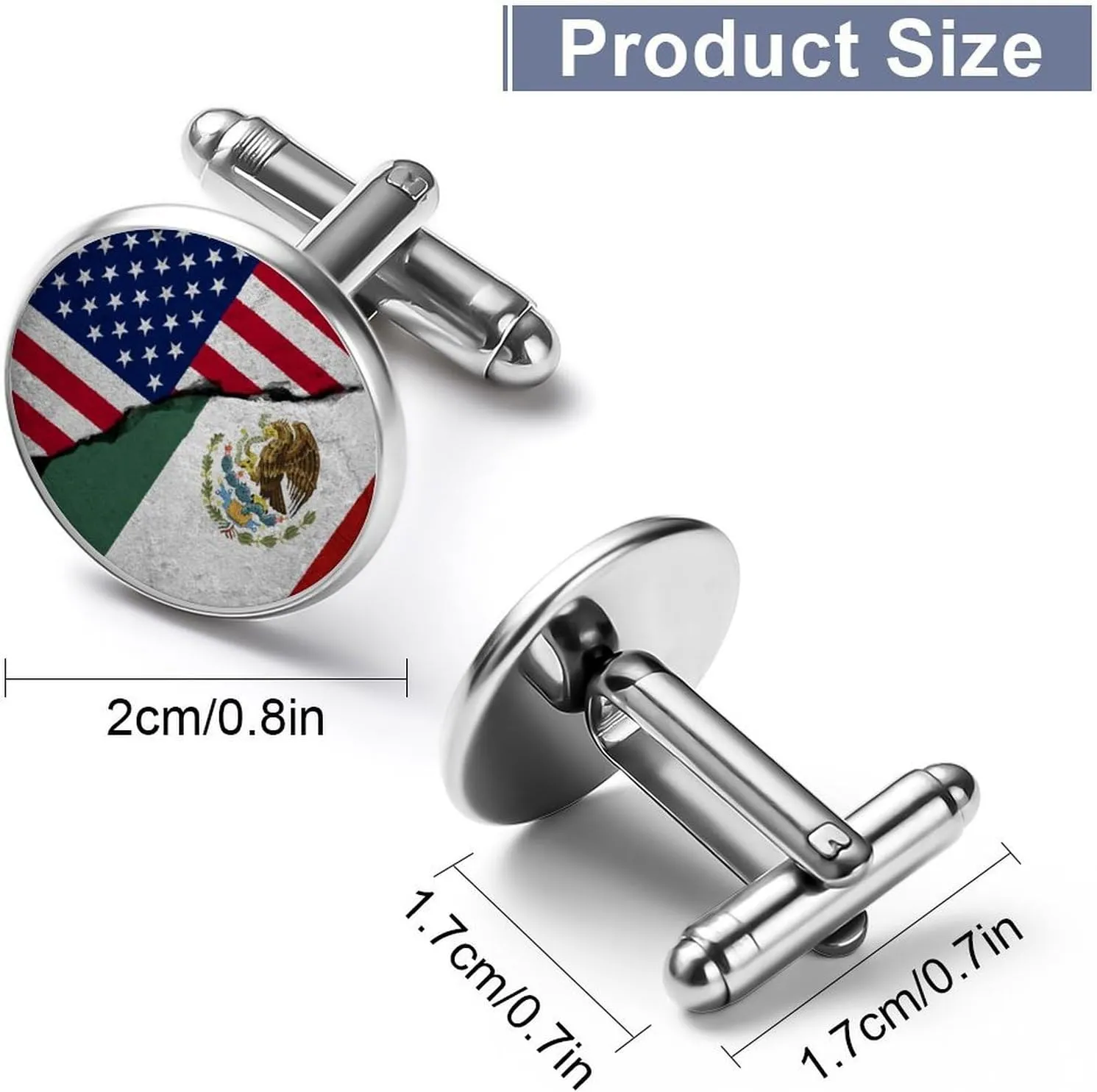 Funny Cuff Links Set for Men, Round Cuff Links Jewelry Accessories Tuxedo Shirt Studs