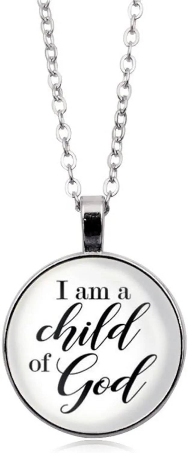 Fuqimanman2020 Bible Verse Christian Cross Necklace I Am A Child of God NecklaceBaptism Gifts, Communion GiftsBaby Shower, Godchild Women Teen Girl Gift