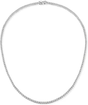 Gemsme 18K White/Yellow Gold Plated 2.0mm Round Cubic Zirconia Classic Tennis Necklace For Women (16-22 Inch)