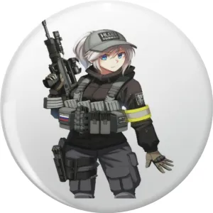 Gifts Idea Military Anime Cute Gun Read This First Boys Girls Pin Lapel Pin Brooch Steel Pins Badge 0.75"