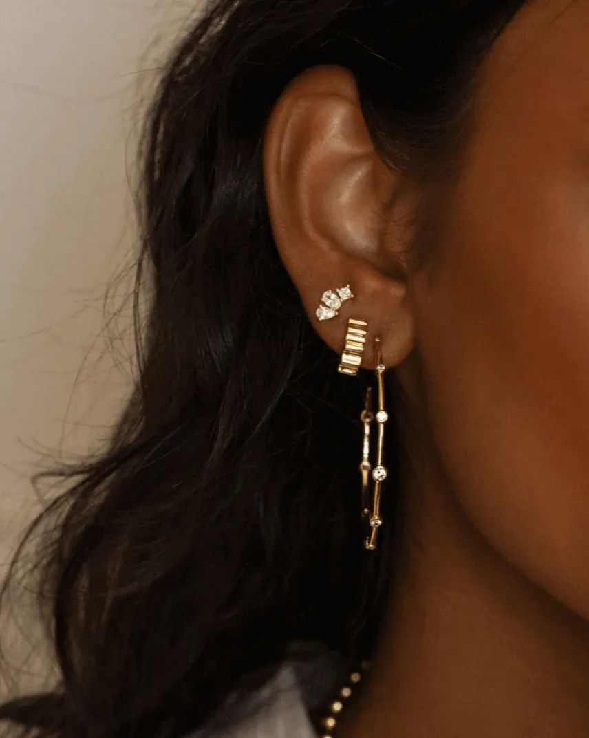 Gigi Asymmetrical Studs - Sterling Silver