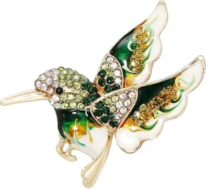 Gleamart Crystal Bird Brooch Pin Rhinestone Animal Clothing Corsage for Women