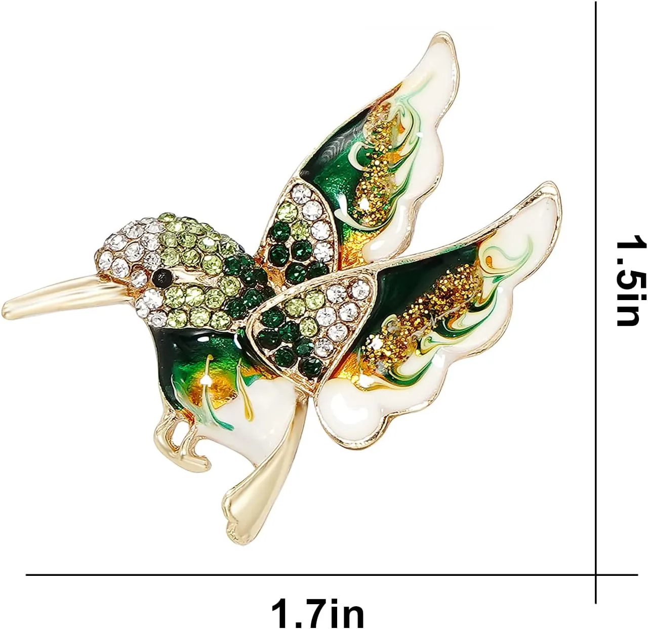 Gleamart Crystal Bird Brooch Pin Rhinestone Animal Clothing Corsage for Women