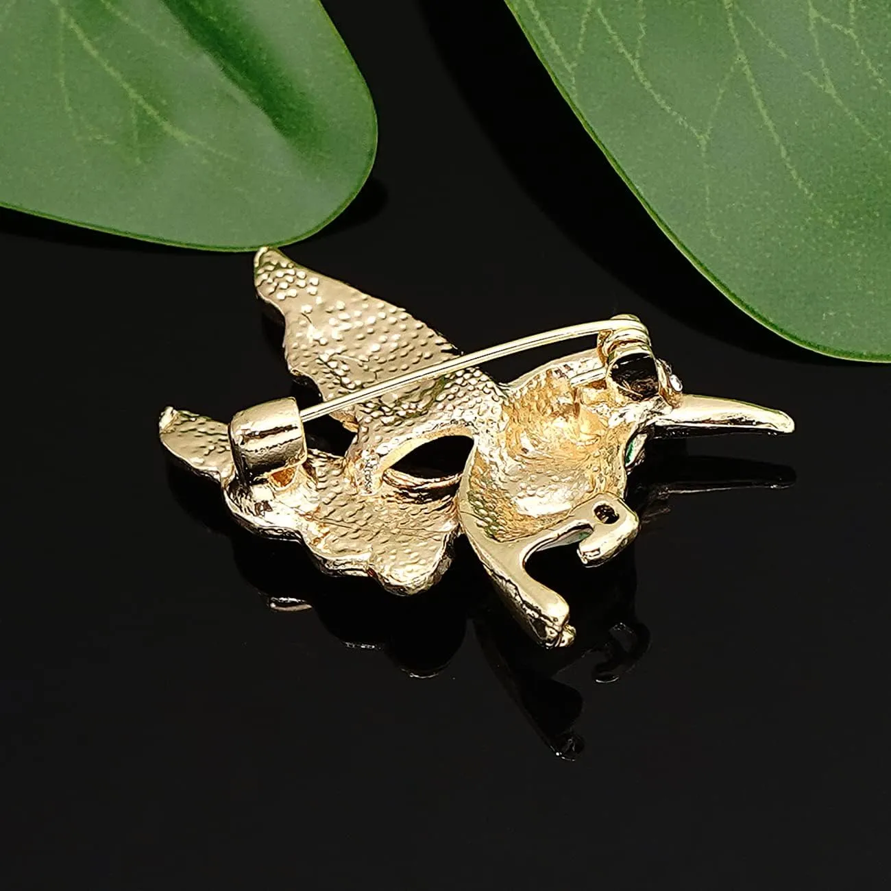 Gleamart Crystal Bird Brooch Pin Rhinestone Animal Clothing Corsage for Women