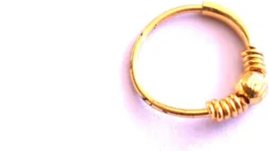 Gold Plated Bali, Traditional Jaipuri Nose Ring, Rajasthani Designer Ring