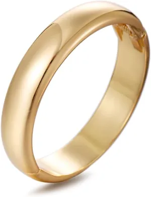 Gold Polished Chunky Twisted Hinged Waterdrop Bangle Bracelet for Women Spiraled Oval Bangle Bracelet