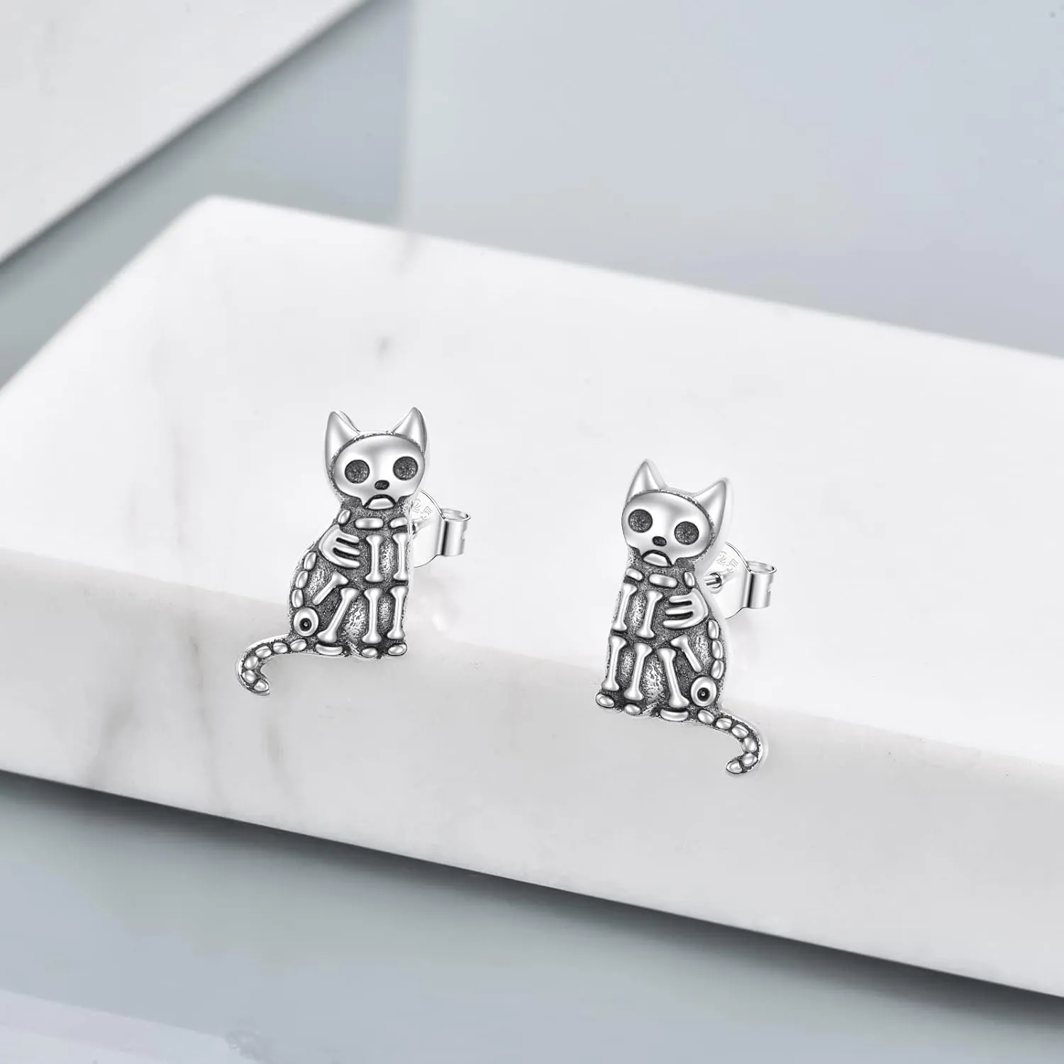 Gothic Snake Sword/Skeleton Cat/Uterus/Hand/Skull Sword Earrings Sterling Silver Drop Gothic Jewelry Gifts for Girls Women