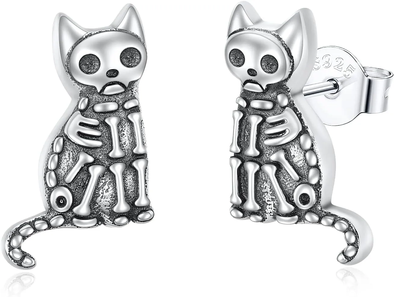 Gothic Snake Sword/Skeleton Cat/Uterus/Hand/Skull Sword Earrings Sterling Silver Drop Gothic Jewelry Gifts for Girls Women