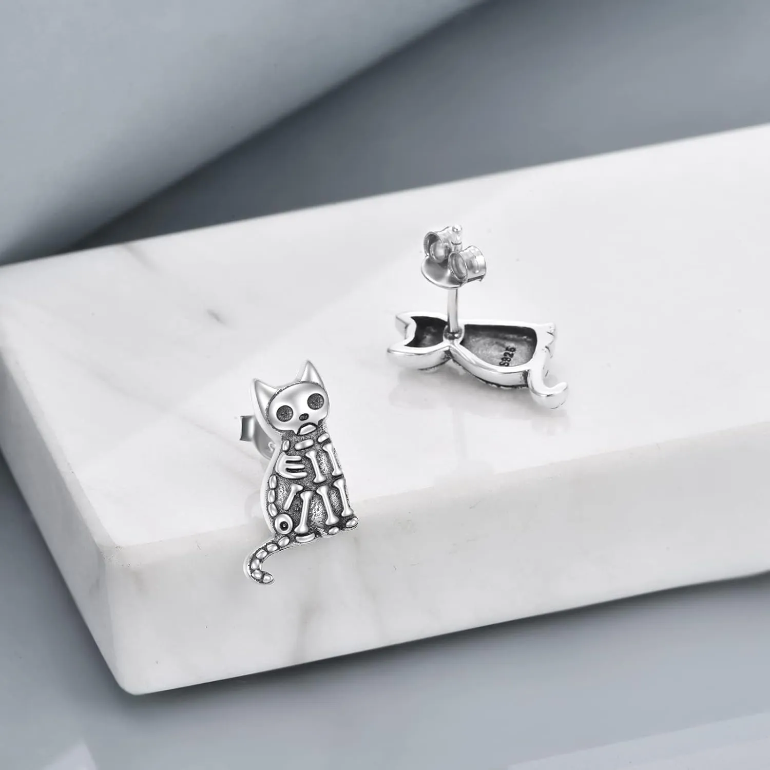 Gothic Snake Sword/Skeleton Cat/Uterus/Hand/Skull Sword Earrings Sterling Silver Drop Gothic Jewelry Gifts for Girls Women