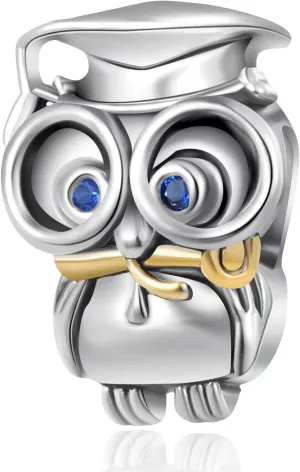 Graduation 2023 Girl Gift Charm Graduate Bachelor's Hat Scroll Bead for Pandora Bracelet