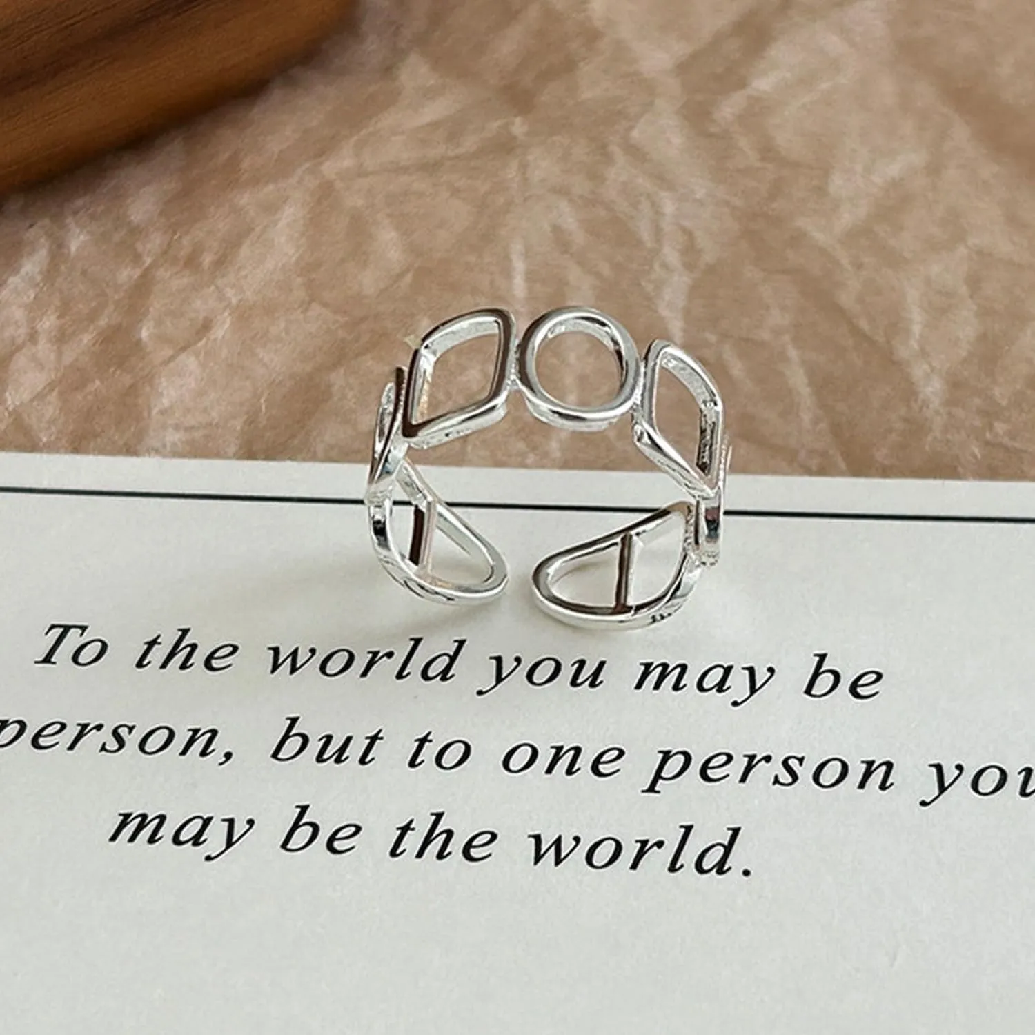 Handmade 925 Sterling Silver Ring Boho Thumb Band Open Statement Rings for Women Jewelry Christmas Gifts