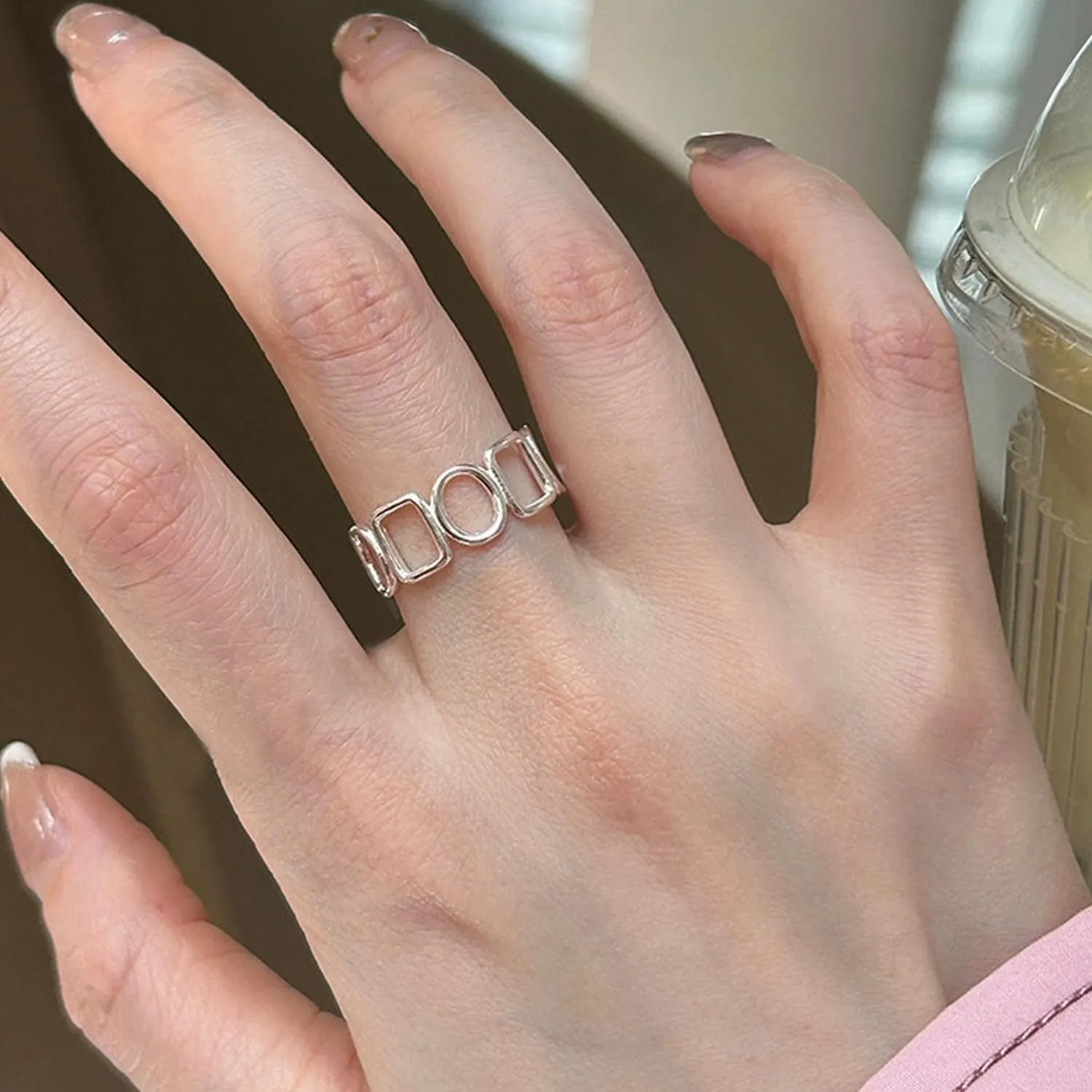 Handmade 925 Sterling Silver Ring Boho Thumb Band Open Statement Rings for Women Jewelry Christmas Gifts