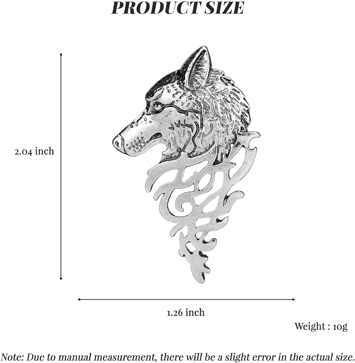 HETICA Vintage Animal Dragon Skull Wolf Crown Lion Brooch - Gold Silver Rhinestone Brooch for Men Women Suit Tie Dress Lapel Pin Fashion Jewelry