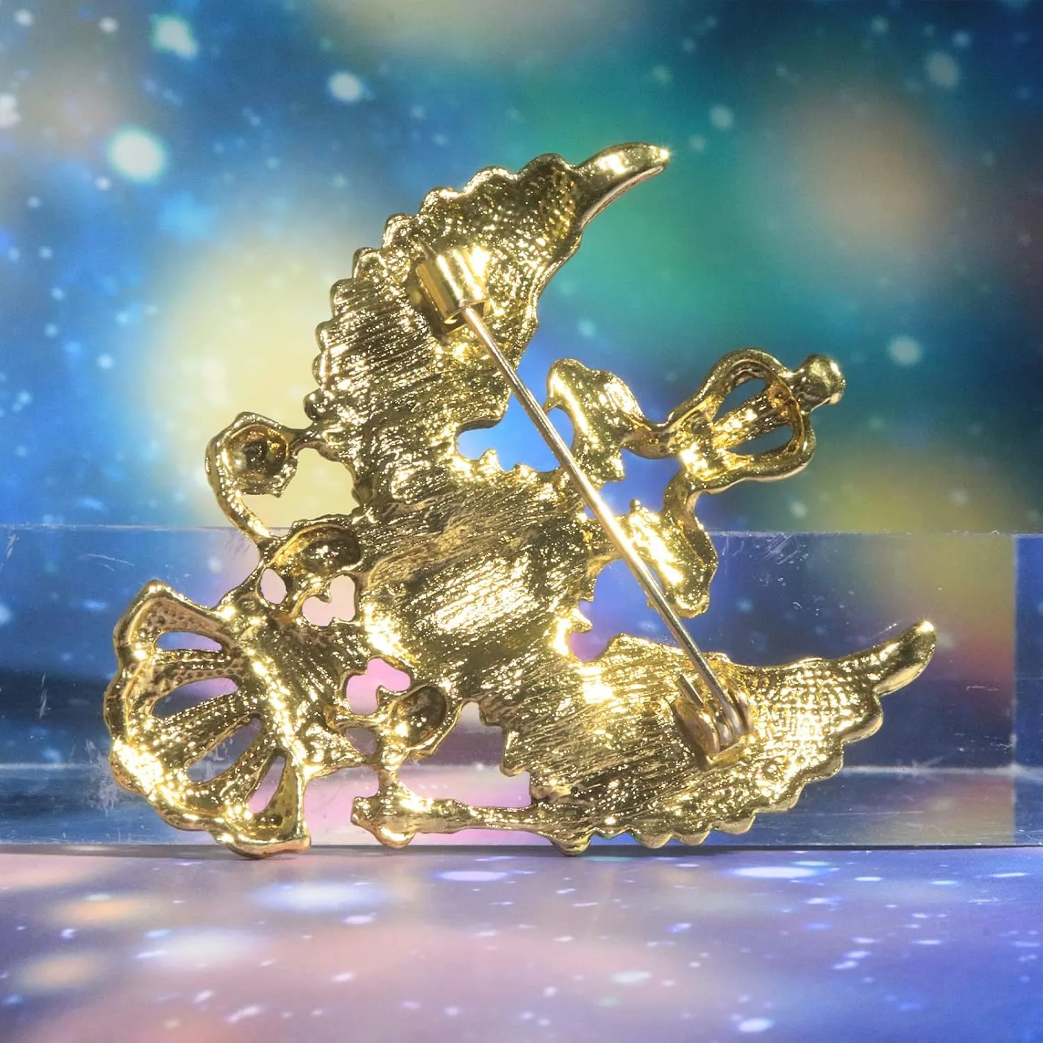 HETICA Vintage Animal Dragon Skull Wolf Crown Lion Brooch - Gold Silver Rhinestone Brooch for Men Women Suit Tie Dress Lapel Pin Fashion Jewelry
