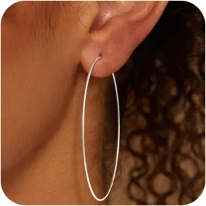 Hoop Earrings for Women 14K Gold Plated Tear Drop Hoops Big Thick Earrings Large Lightwight Dangle Gold Statement Jewelry for Women