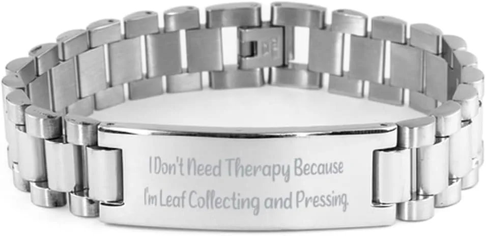 I Don't Need Therapy. Ladder Bracelet, Leaf Collecting and Pressing Present From Friends, Useful Engraved Bracelet For Men Women, Friendship, Gift, Jewellery, Friendship bracelet