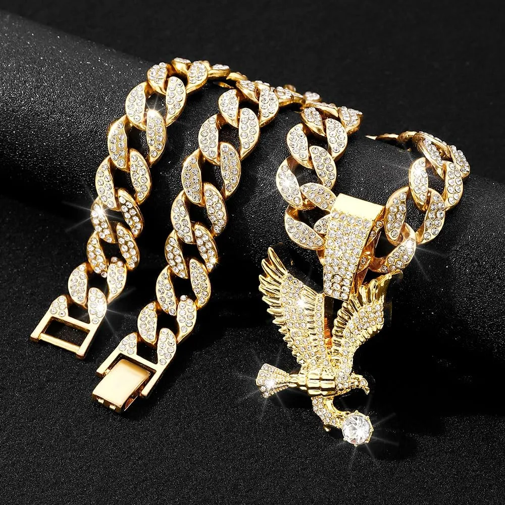 Ice Out Chain for Men Premium Zircon Stones Hypoallergenic Durable Hip-Hop Streetwear Chain Necklace Men