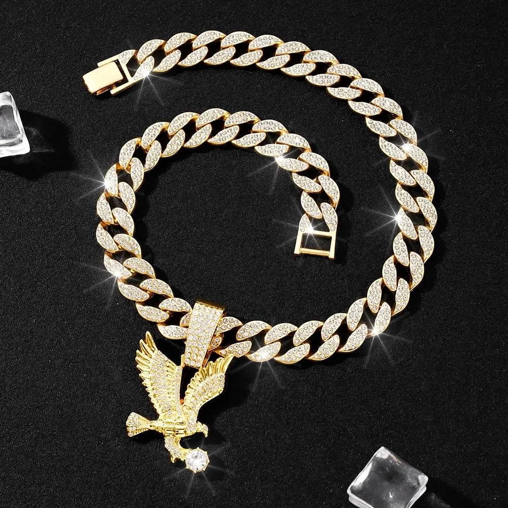 Ice Out Chain for Men Premium Zircon Stones Hypoallergenic Durable Hip-Hop Streetwear Chain Necklace Men
