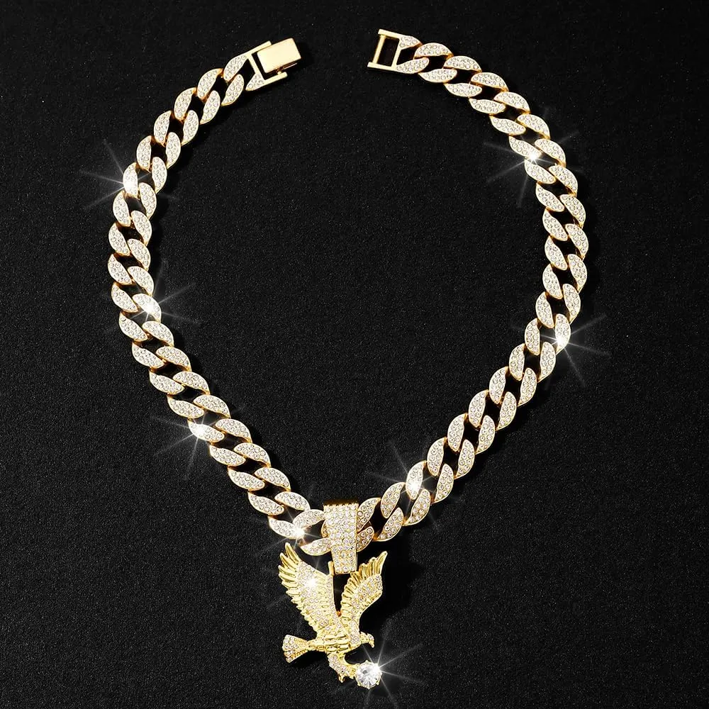 Ice Out Chain for Men Premium Zircon Stones Hypoallergenic Durable Hip-Hop Streetwear Chain Necklace Men
