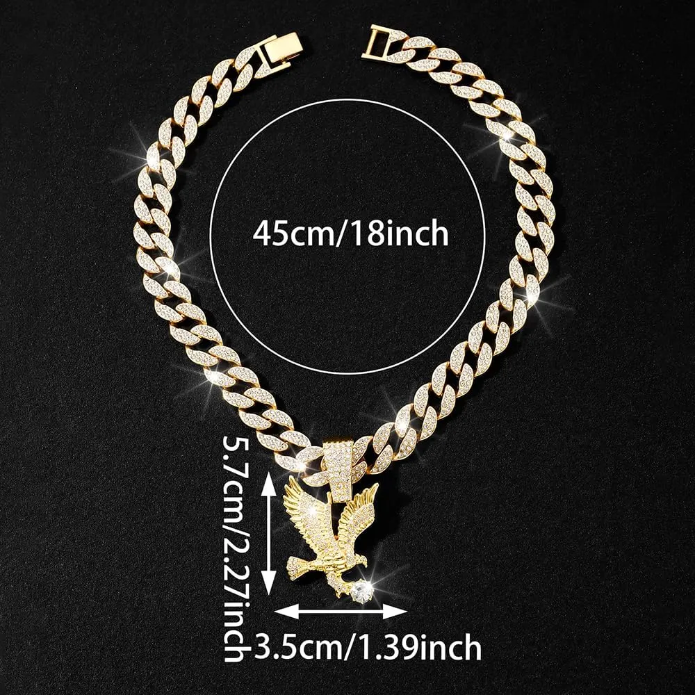 Ice Out Chain for Men Premium Zircon Stones Hypoallergenic Durable Hip-Hop Streetwear Chain Necklace Men