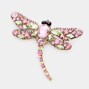 iLLASPARKZ Crystal Rhinestone Dragonfly Brooch / Pendant