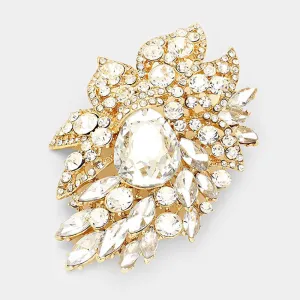 iLLASPARKZ Crystal Rhinestone Petal Brooch / Pendant