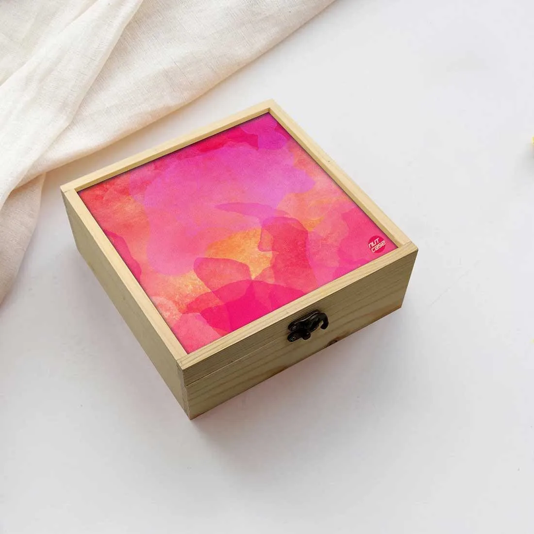 Jewellery Box Makepup Organizer -  Pink Watercolor