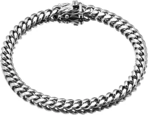 Jewelry Kingdom 1 Mens Necklace or Bracelet, 6MM Silver Cuban Link Chain for Men's Jewelry, Miami Chain Necklace for Women, High Polished 316L Stainless Steel(Length of 7-30inches)