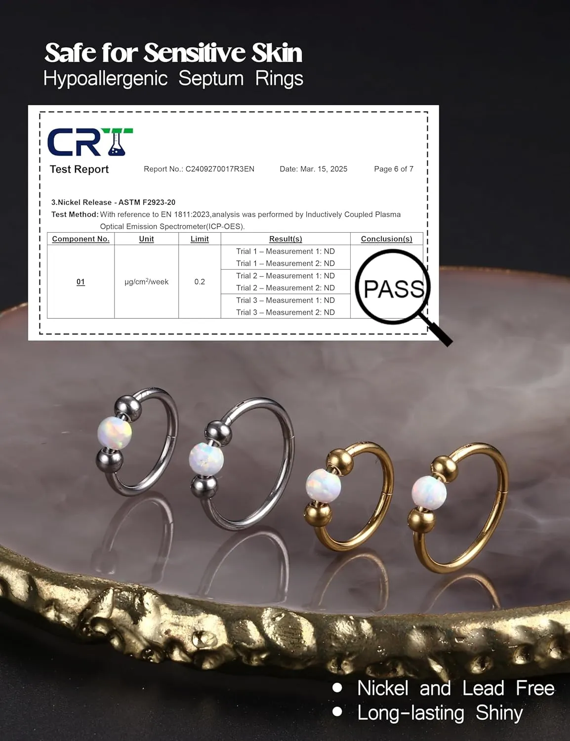Jstyle 16G/18G/20G Surgical Steel Nose Rings Hoops Women Hypoallergenic Septum Rings Hinged Clicker for Helix Daith Tragus Rook Conch Lip Ring Hoop Cartilage Earring Body Piercing Jewelry 8mm/10mm
