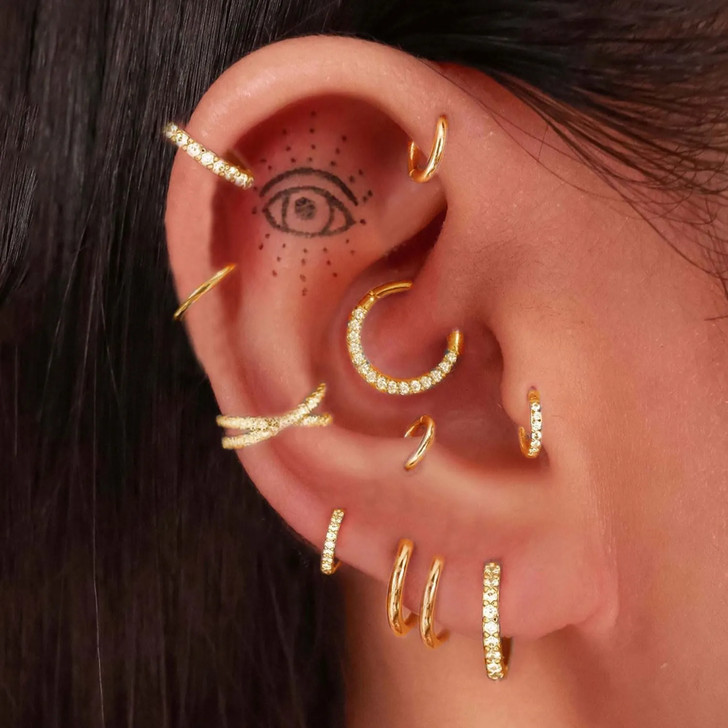 Jstyle 18G 16G Surgical Steel Nose Rings Hoops for Women Opal CZ Septum Rings Clicker Hinged Segment Nose Ring Lip Helix Cartilage Conch Daith Rook Nose Body Piercing Jewelry 8mm 10mm