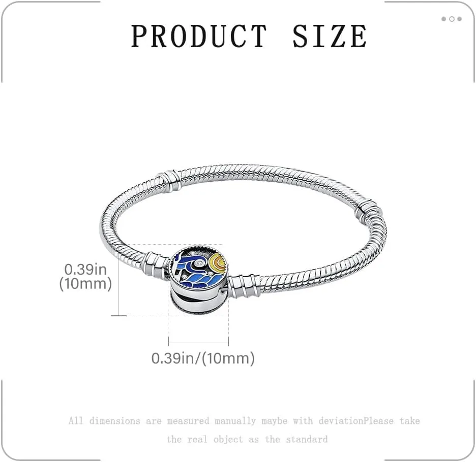 KEQ 925 Sterling Silver Charm Bracelet for Pandora Charms Snake Chain Bracelet Fit Any Charm Gift for Women