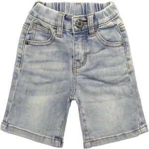 KIDSCOOL SPACE Girls Boys Denim Shorts,Elastic Waistband Inside with D-Rings Stretchy Summer Half Jeans Pants