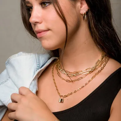 Kinsey Designs | Maeve Gold Tone Paperclip Chain Necklace