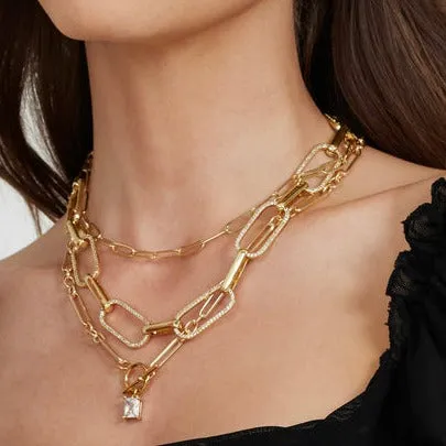 Kinsey Designs | Maeve Gold Tone Paperclip Chain Necklace
