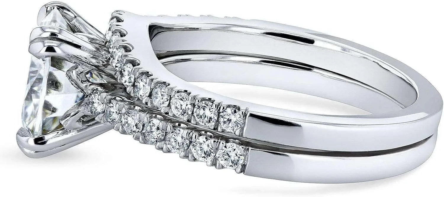 Kobelli Lab Grown Diamond Engagement Ring Wedding Band Bridal Set 1 7/8 CTW 14k Gold (DEF/VS)