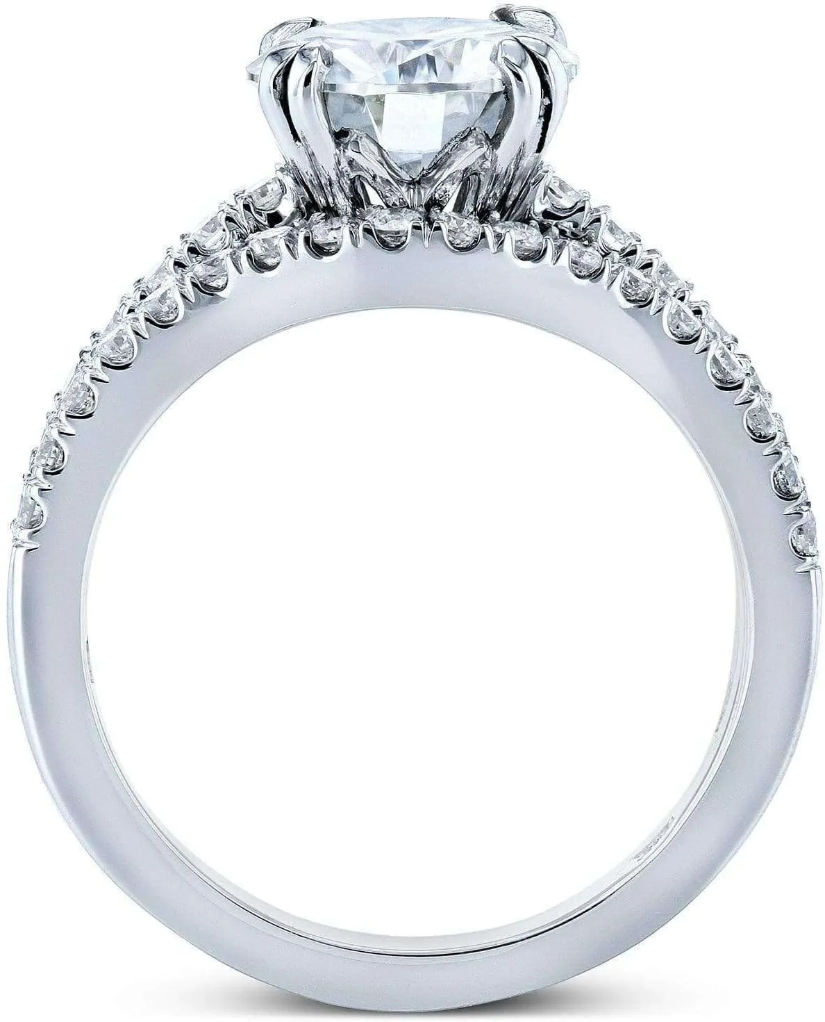 Kobelli Lab Grown Diamond Engagement Ring Wedding Band Bridal Set 1 7/8 CTW 14k Gold (DEF/VS)