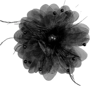 Large Silk Camellia Flower Lapel Brooch Pin for Women Girls Handmade Fabric Rose Flower Floral Feather Faux Pearl Brooches Pins Dainty for Wedding Party Dance Suit Dress Accessories Jewelry Gifts