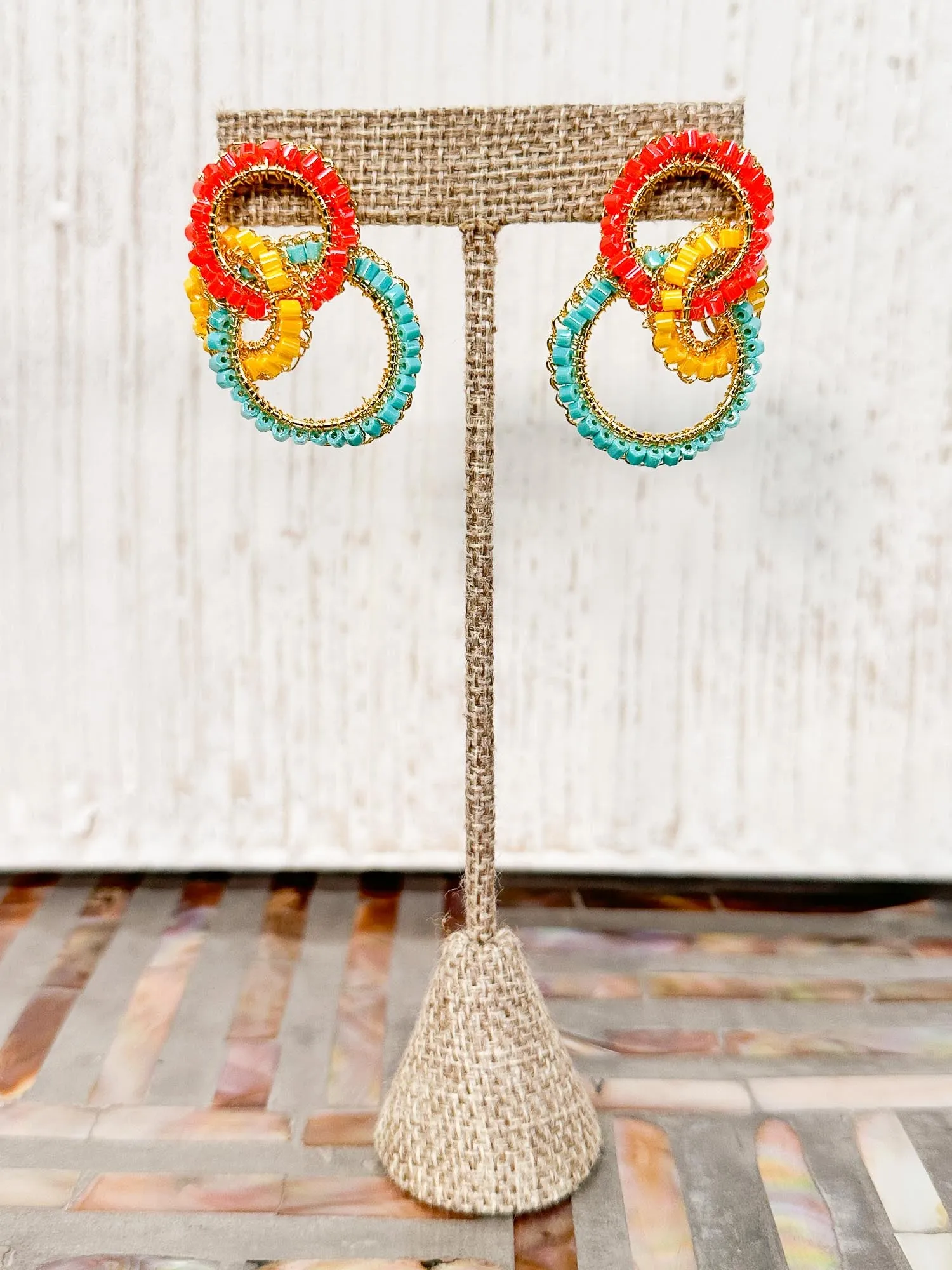 Leah Trio Earrings, Summer Vibe Mix