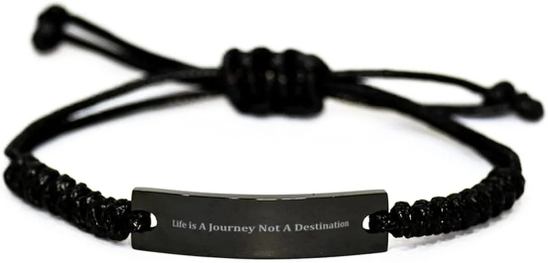 Life is a Journey No a Destination Bracelet,Sobriety Gifts for Men Women,Gifts for Sobriety,Sobriety Bracelet,Serenity Prayer,Sober Gifts,Rope Bracelet
